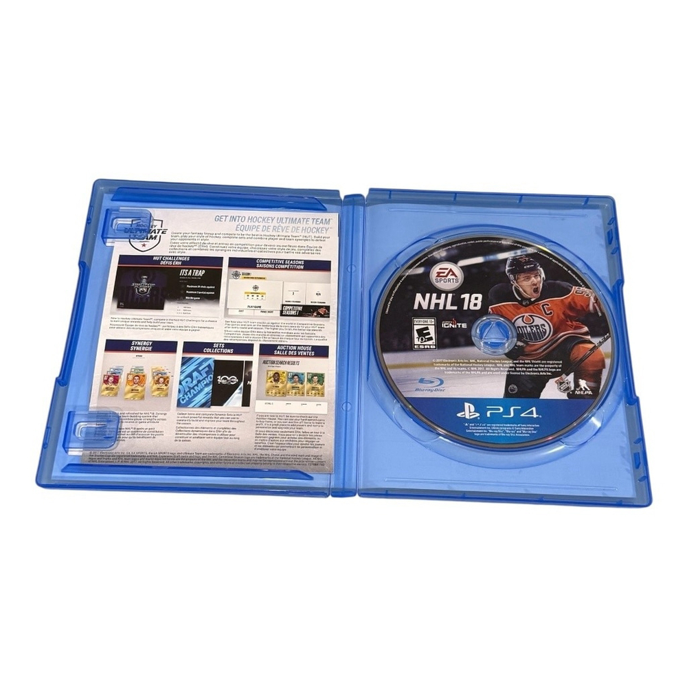 NHL 18 PS4 Video Game Complete EA Sports Hockey NHL Threes Mode Tested Disc Case - Picture 6 of 10